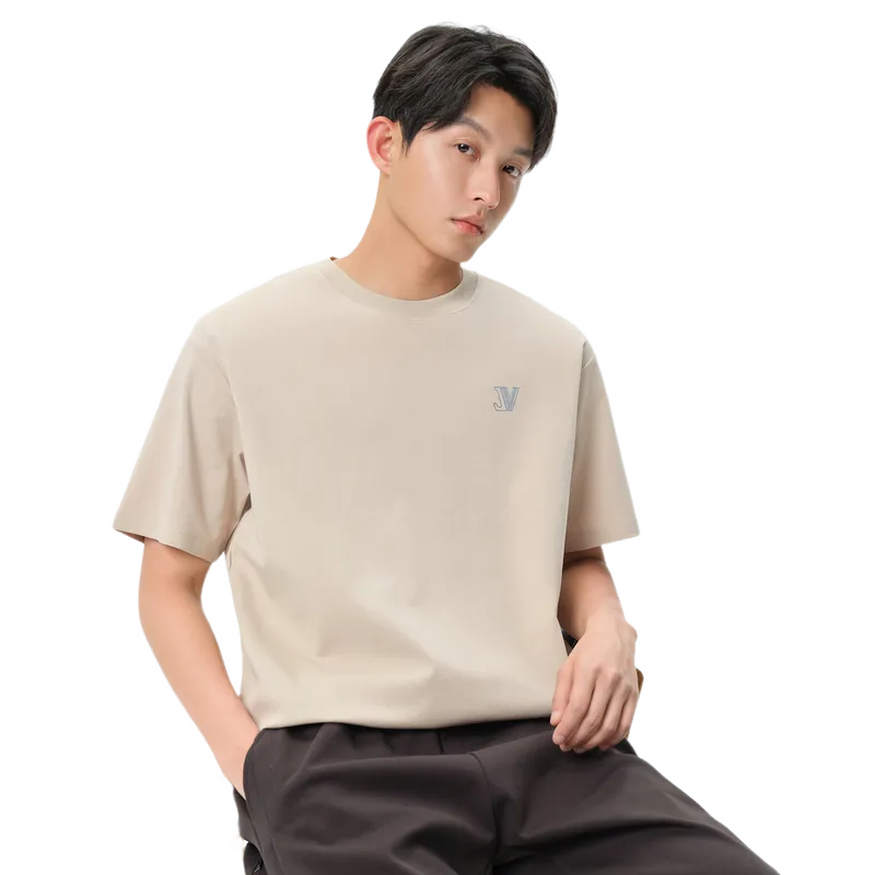 WOOG2005 T Shirts Unisex Beige Apricot-2