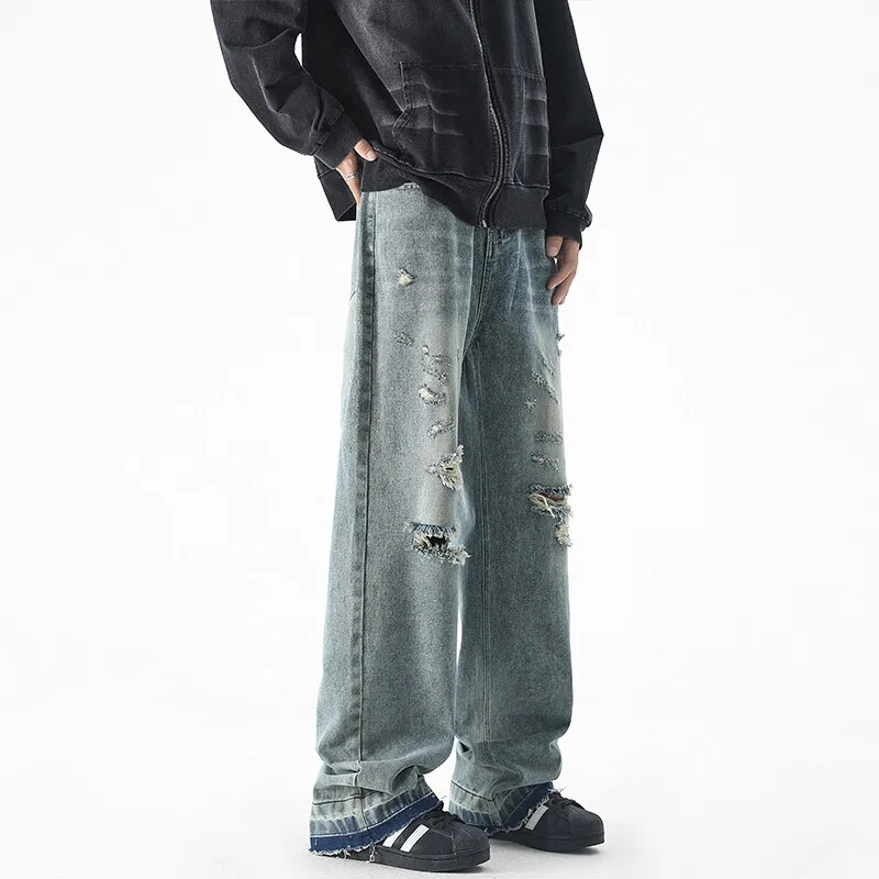 WOOG2005 Jeans Unisex Vintage Blue-2