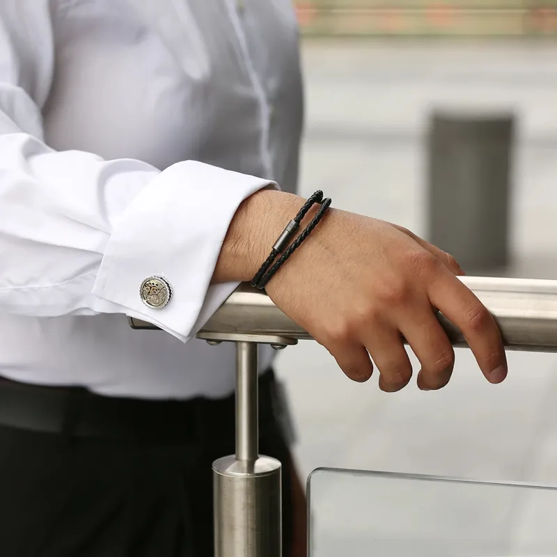 TATEOSSIAN Skeleton Gear Cufflinks-1