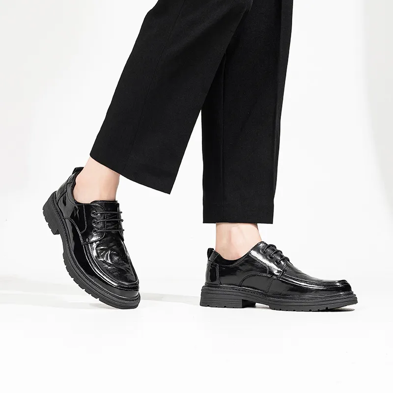 JOSINY Men's Casual Shoes Men Low Top Black-6