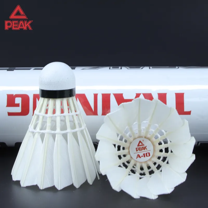 PEAK A10 Duck Feather Shuttlecock 12 Pack Duck Feather Middle Board Duck Feather Training Shuttlecocks-5