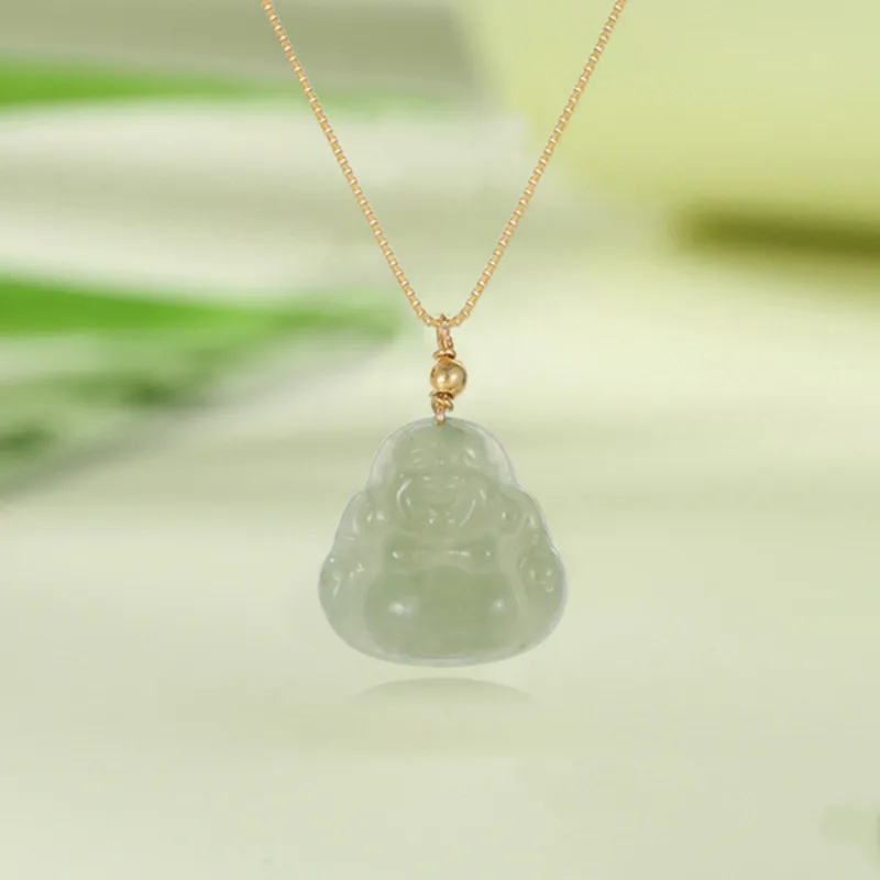 Bermuda Eyes Hetian Jade Necklaces Green Jade Women's-2