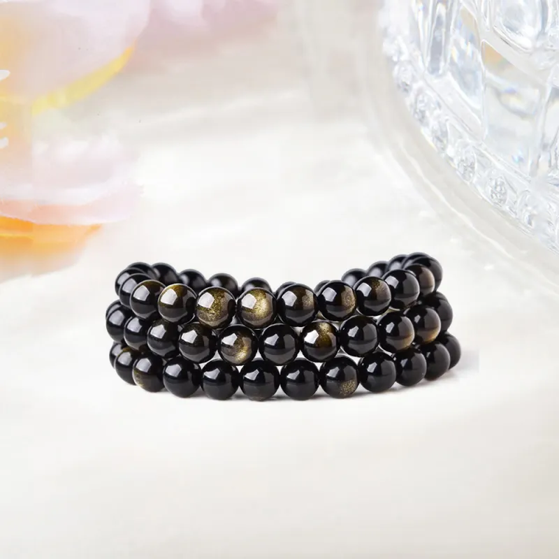 Bermuda Eyes Obsidian Bracelets Unisex-5