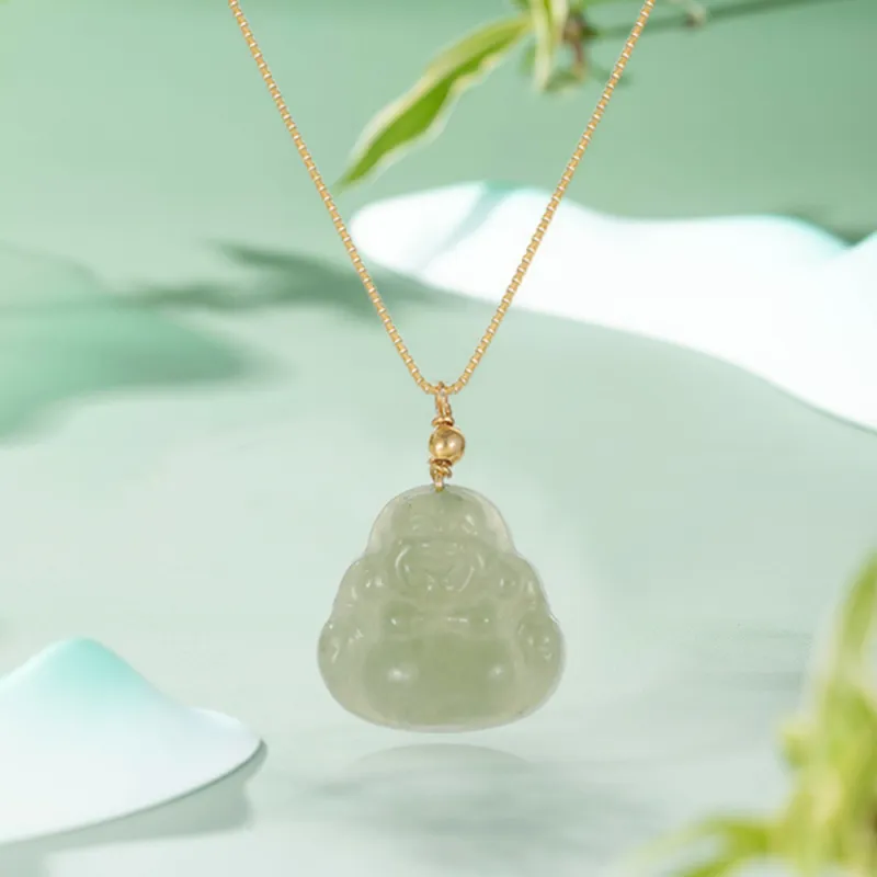 Bermuda Eyes Hetian Jade Necklaces Green Jade Women's-4