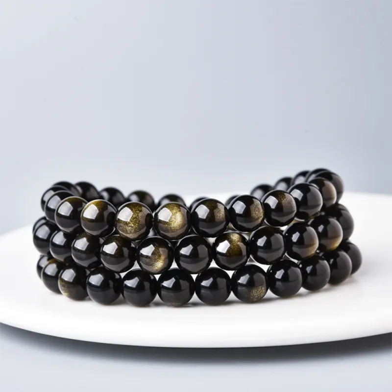 Bermuda Eyes Obsidian Bracelets Unisex-4