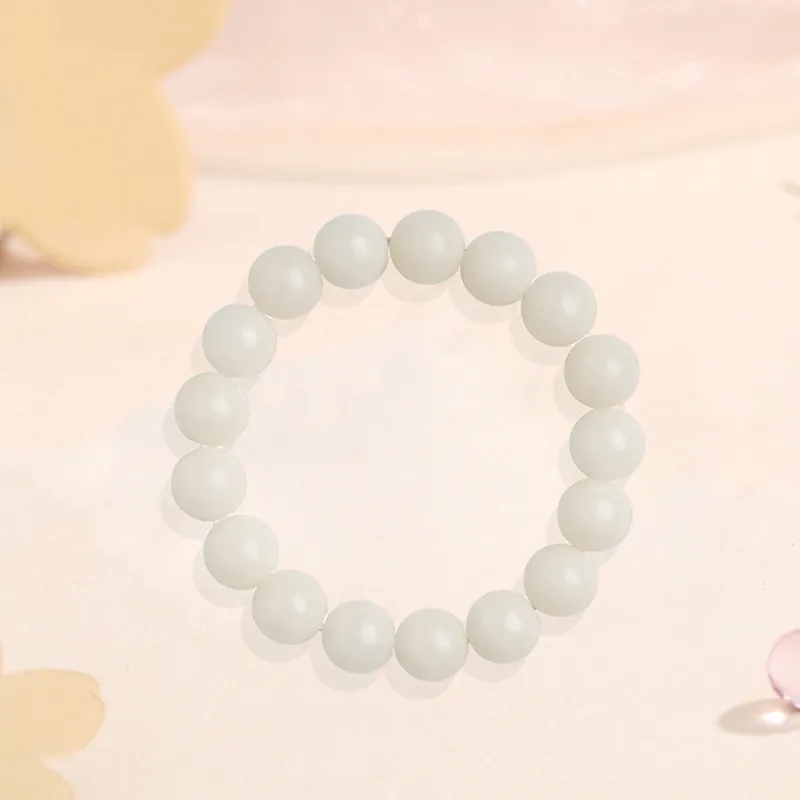Bermuda Eyes White Jade Bodhi Bracelets Unisex-4