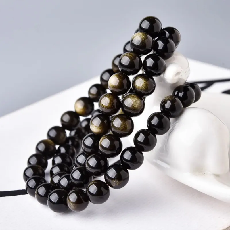 Bermuda Eyes Obsidian Bracelets Unisex-2