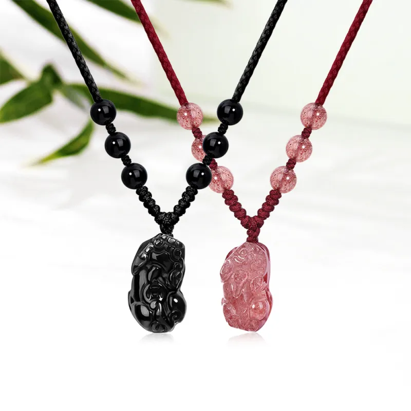 Bermuda Eyes Obsidian Jade Necklaces Unisex-5