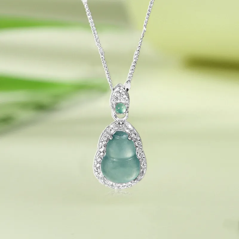 Bermuda Eyes Ice Glutinous Jadeite Necklaces Women's-2