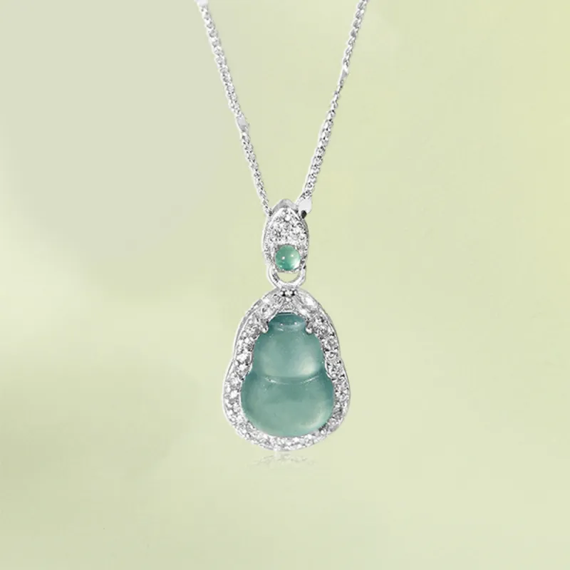 Bermuda Eyes Ice Glutinous Jadeite Necklaces Women's-4