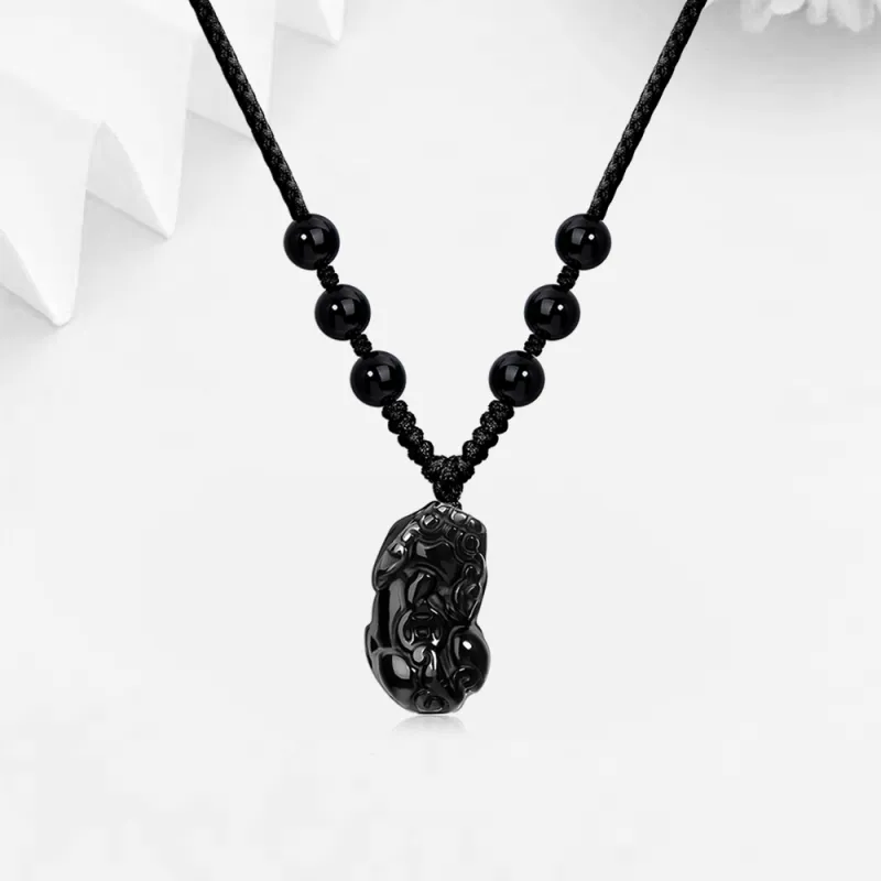 Bermuda Eyes Obsidian Jade Necklaces Unisex-1