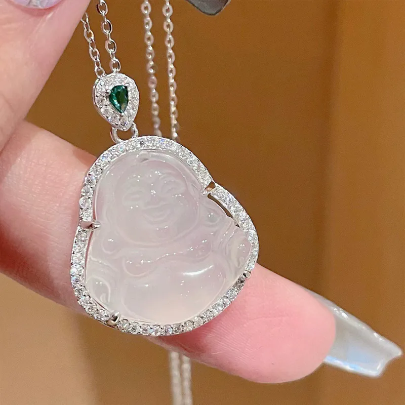 Bermuda Eyes Chalcedony Necklaces Unisex-4