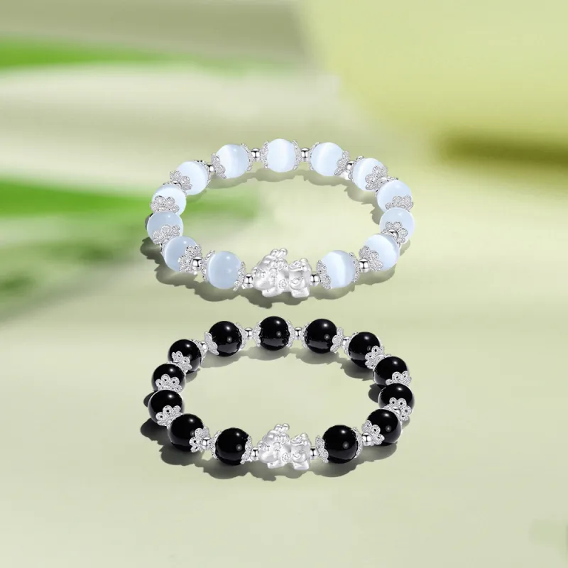 Bermuda Eyes Obsidian Bracelets Unisex-4