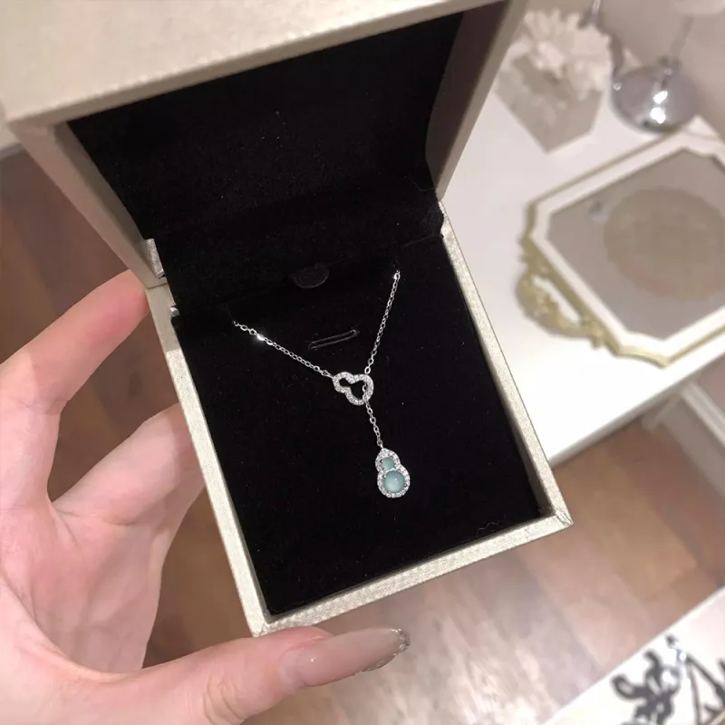Bermuda Eyes Ice Glutinous Jadeite Necklaces Women's-6