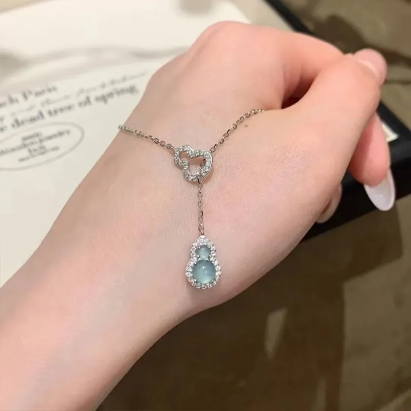Bermuda Eyes Ice Glutinous Jadeite Necklaces Women's-5