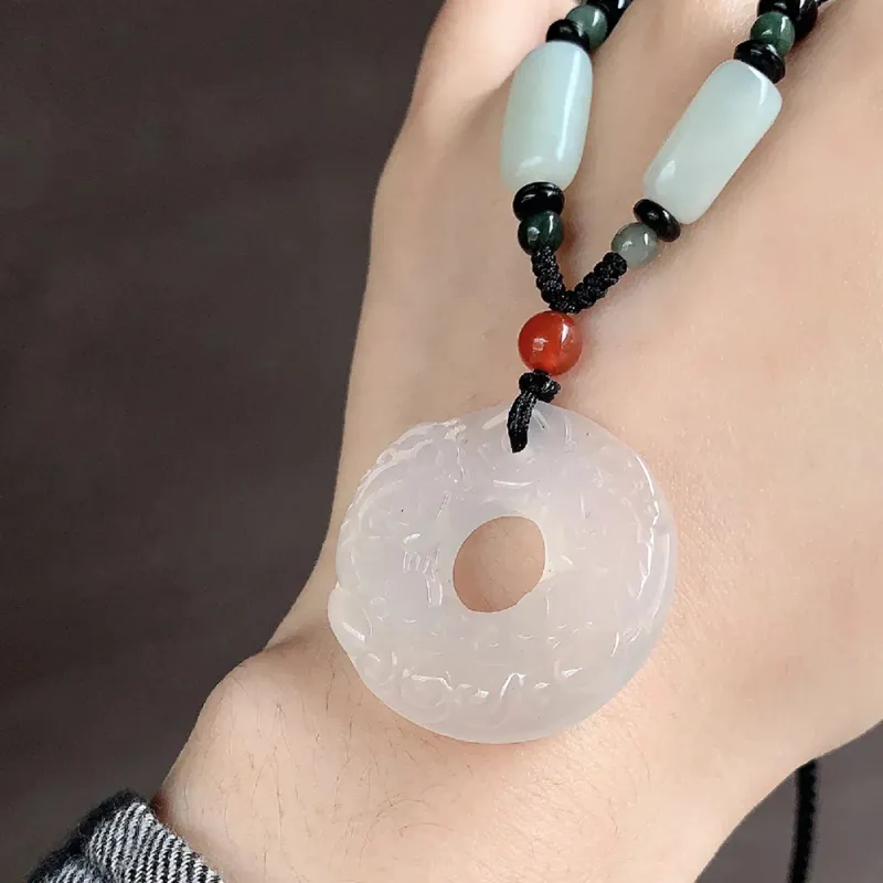 Bermuda Eyes Obsidian Jade Necklaces Unisex-4