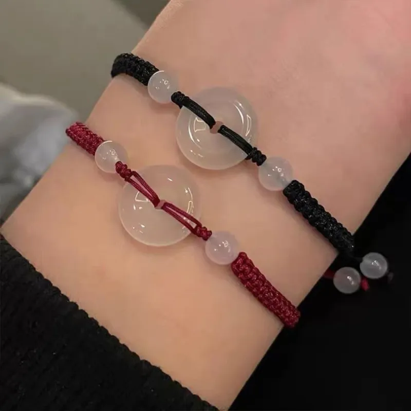 Bermuda Eyes Chalcedony Jade Bracelets Unisex-6
