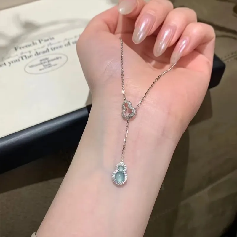 Bermuda Eyes Ice Glutinous Jadeite Necklaces Women's-3