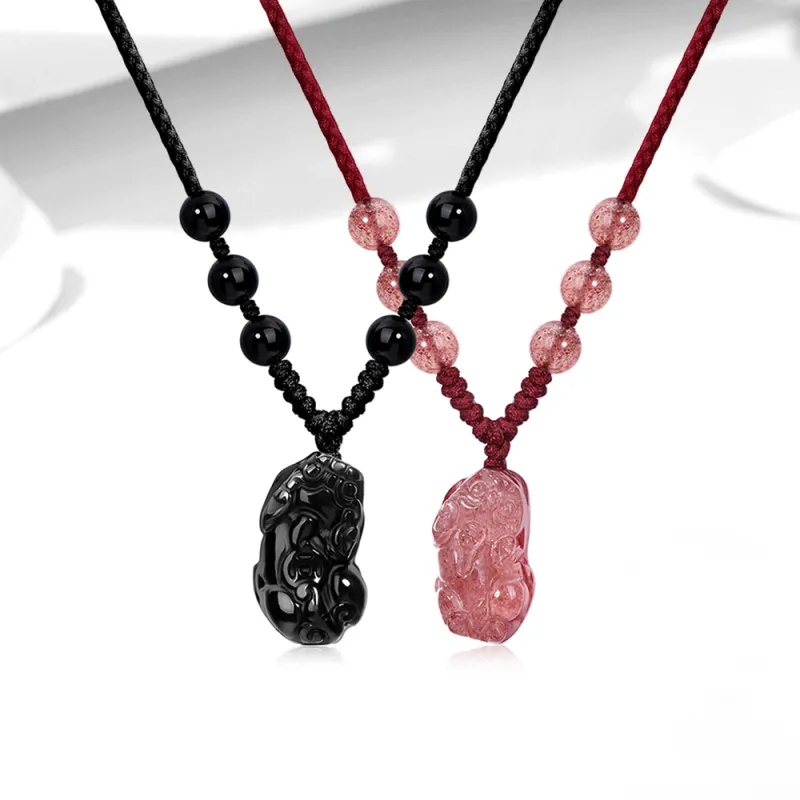 Bermuda Eyes Obsidian Jade Necklaces Unisex-7