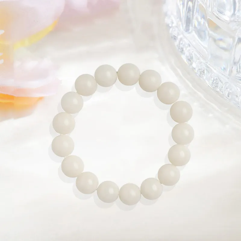 Bermuda Eyes White Jade Bodhi Bracelets Unisex-3