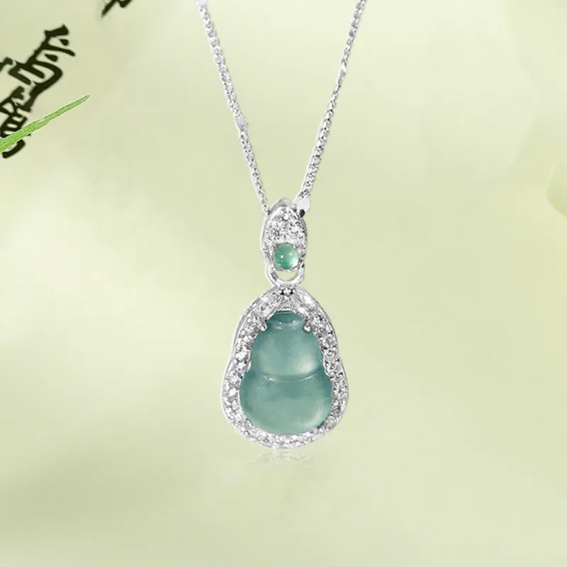 Bermuda Eyes Ice Glutinous Jadeite Necklaces Women's-3
