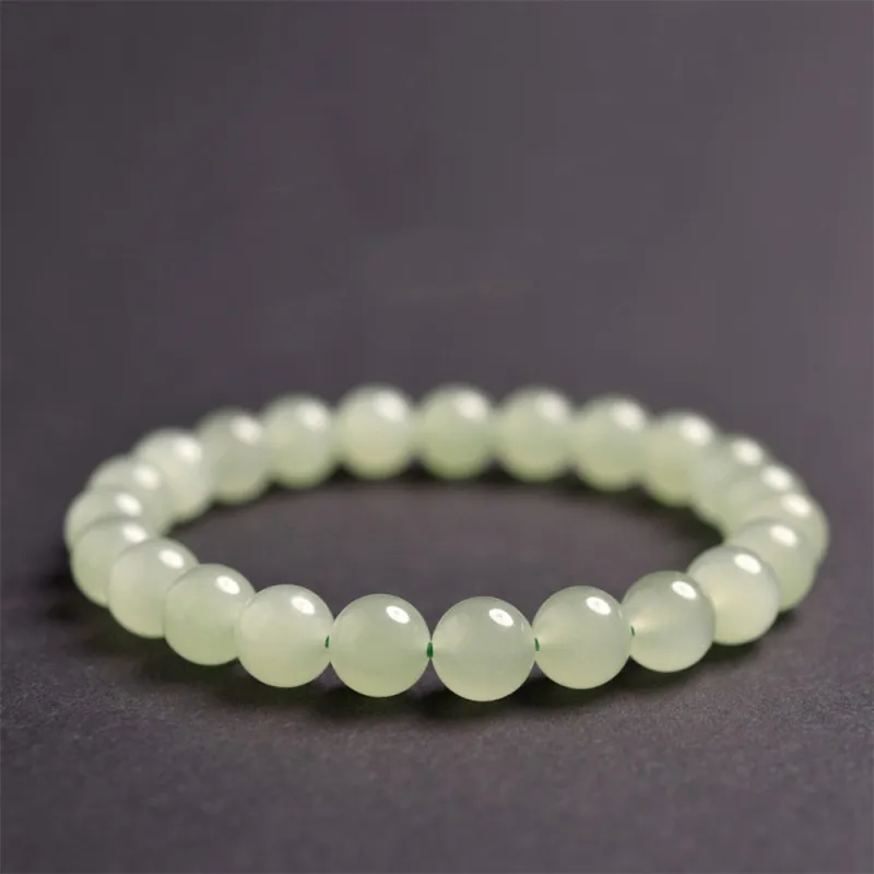 Bermuda Eyes Hetian Jade Bracelets Pale Greenish White Jade Unisex-1