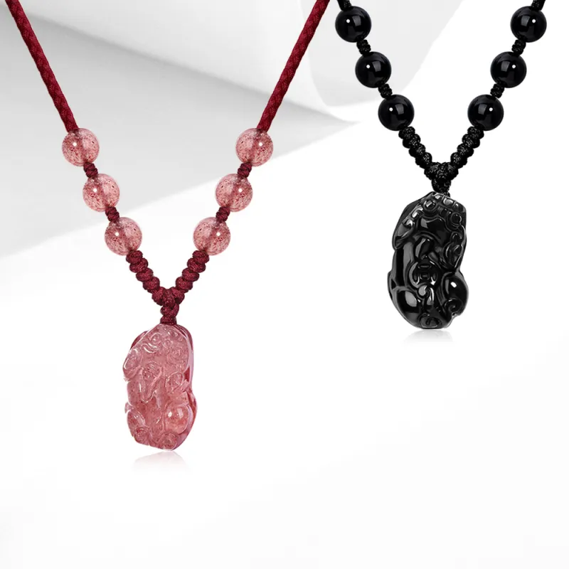 Bermuda Eyes Obsidian Jade Necklaces Unisex-6