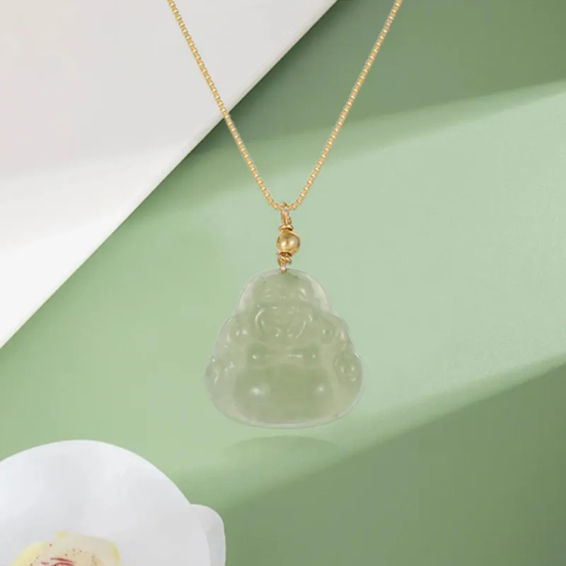 Bermuda Eyes Hetian Jade Necklaces Green Jade Women's-5