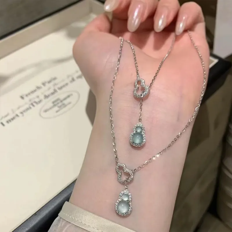 Bermuda Eyes Ice Glutinous Jadeite Necklaces Women's-4