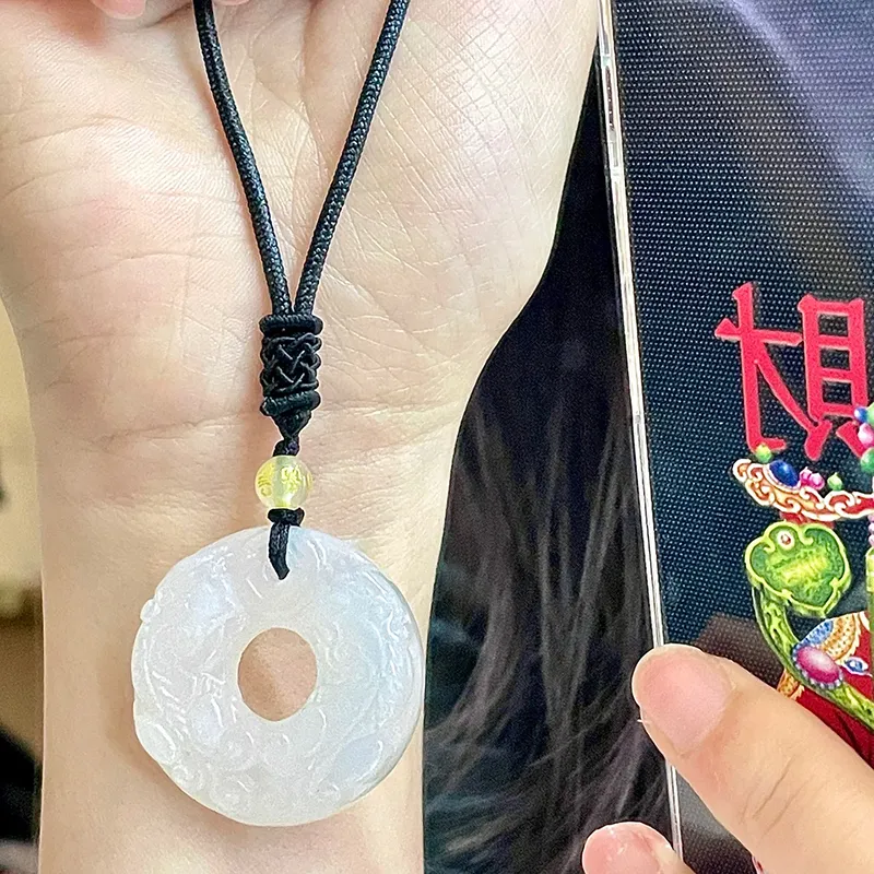 Bermuda Eyes Obsidian Jade Necklaces Unisex-1