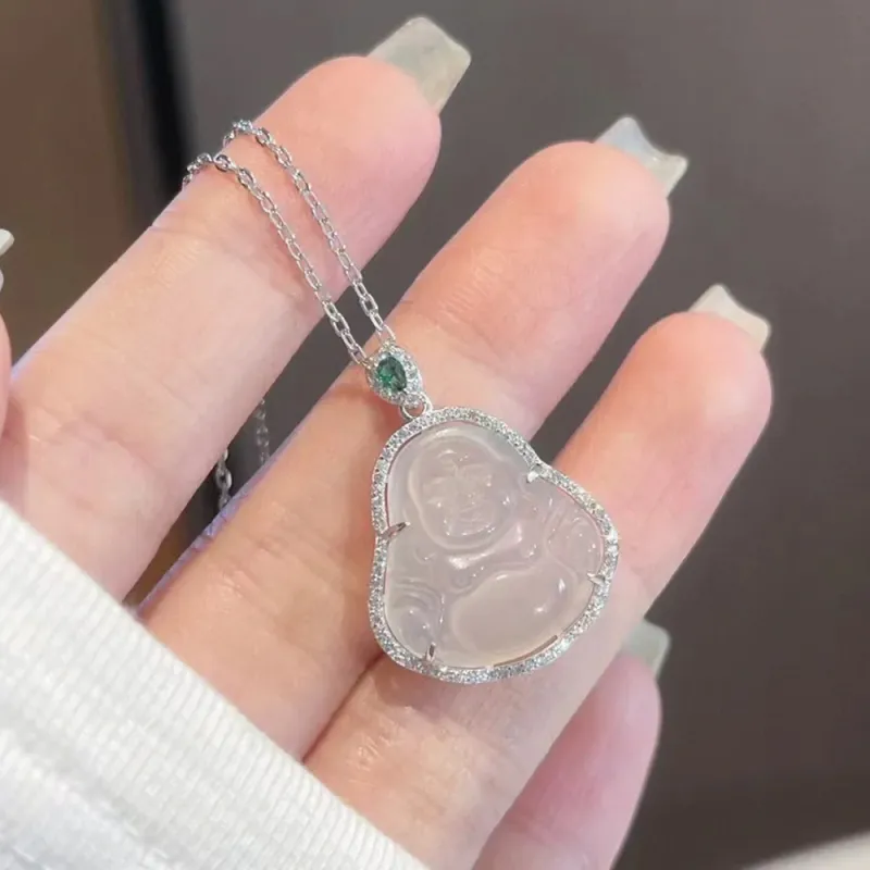 Bermuda Eyes Chalcedony Necklaces Unisex-1