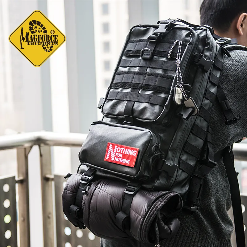 MAGFORCE Injection Silicone Nylon Backpack Men's Injection Rubber Black-3