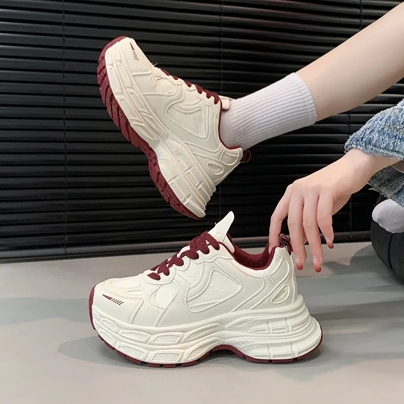 N6N8 Cushioning Lightweight Height Increasing Low-Top Chunky Sneakers Women's-4