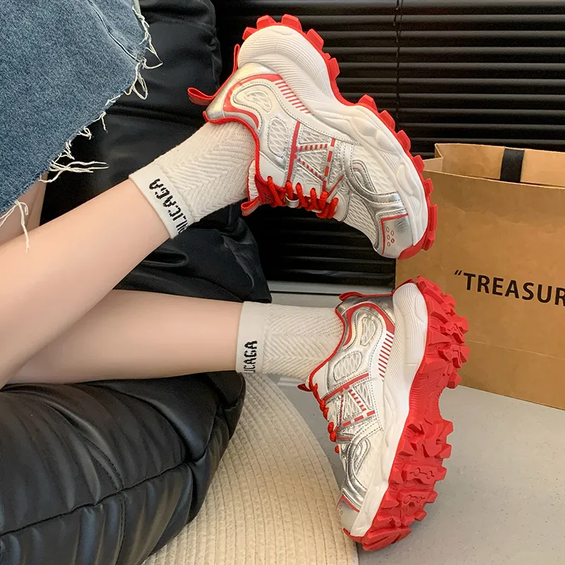 N6N8 Breathable Lightweight Height Increasing Low Top Chunky Sneakers Women's-8
