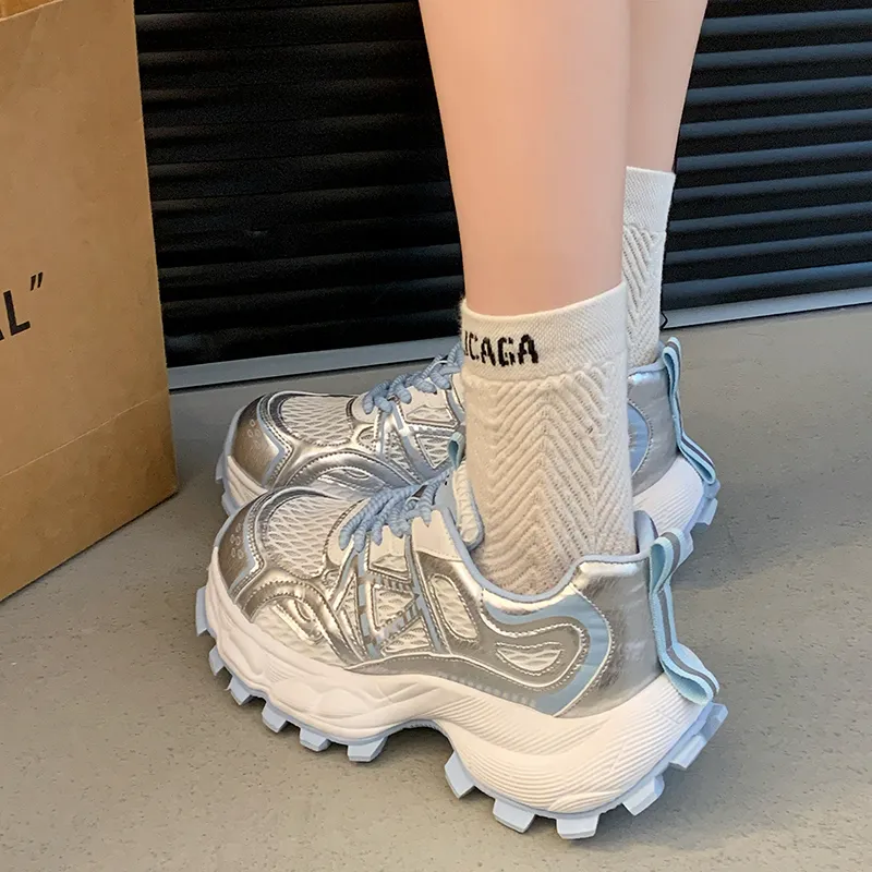N6N8 Breathable Lightweight Height Increasing Low Top Chunky Sneakers Women's-1