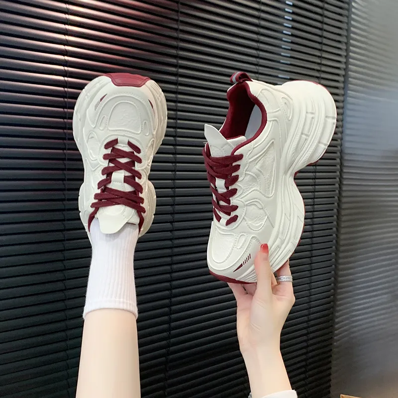 N6N8 Cushioning Lightweight Height Increasing Low-Top Chunky Sneakers Women's-1