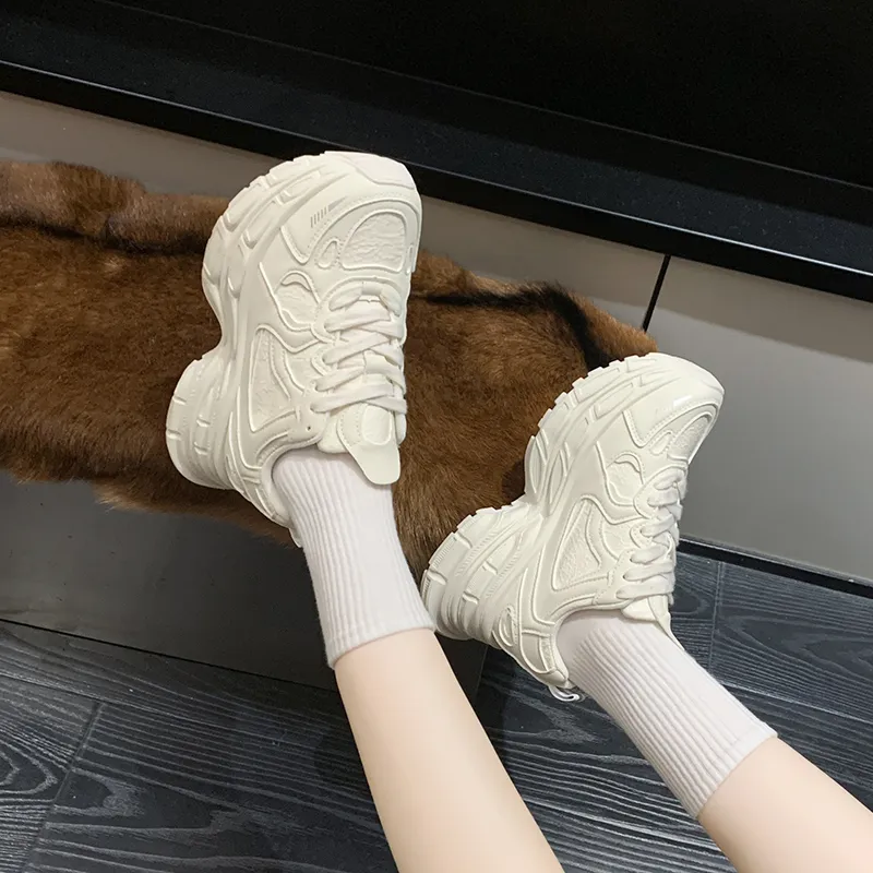 N6N8 Cushioning Lightweight Height Increasing Low-Top Chunky Sneakers Women's-9