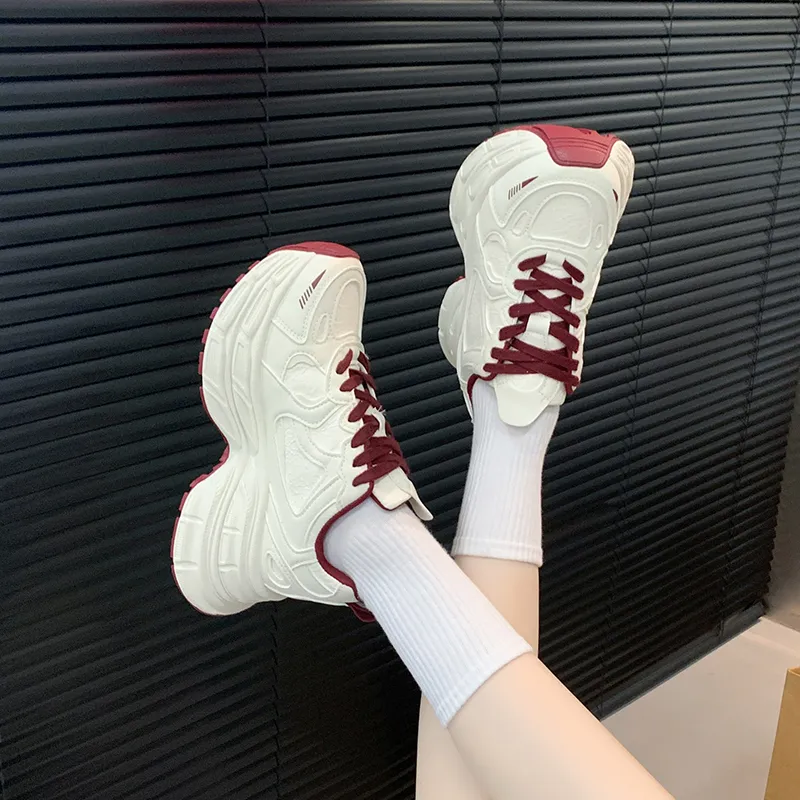 N6N8 Cushioning Lightweight Height Increasing Low-Top Chunky Sneakers Women's-2