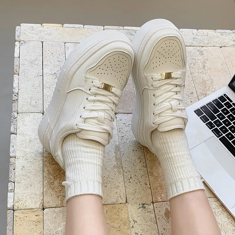 N6N8 Lightweight Breathable Height Increasing Low Top Skateboard Shoes Women's-8