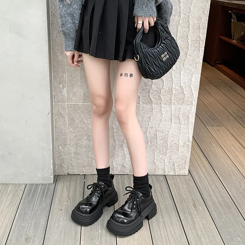 N6N8 Casual Single Shoes Chunky Heel Women's-9