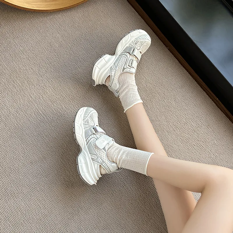N6N8 Breathable Lightweight Height Increasing Low Top Chunky Sneakers Women's-6
