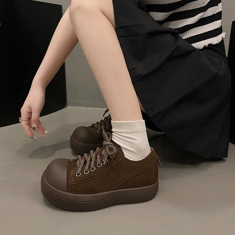 N6N8 Wear-Resistant Lightweight Height Increasing Low-Top Casual Shoes Women's-6