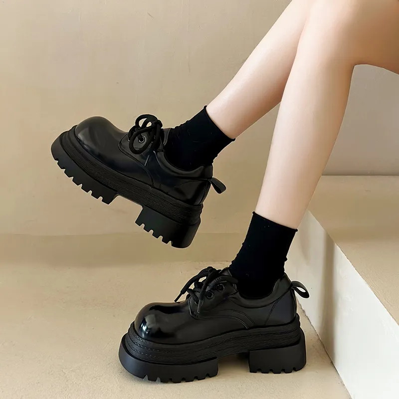 N6N8 Casual Single Shoes Chunky Heel Women's-13