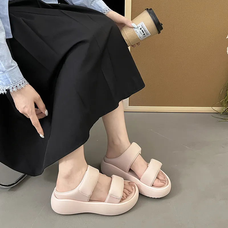 N6N8 Slide Slippers Women's Ecru, Black, Pink-10
