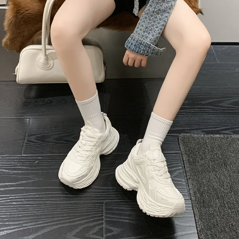 N6N8 Cushioning Lightweight Height Increasing Low-Top Chunky Sneakers Women's-6