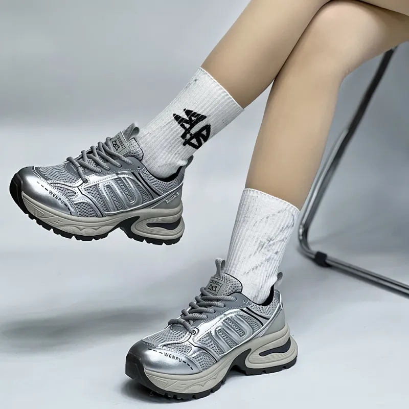 N6N8 Cushioning Lightweight Height Increasing Low-Top Chunky Sneakers Women's-9