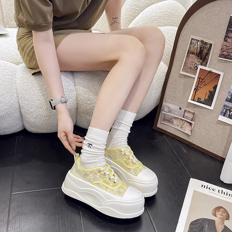 N6N8 Lightweight Breathable Height Increasing Low Top Skateboard Shoes Women's-8