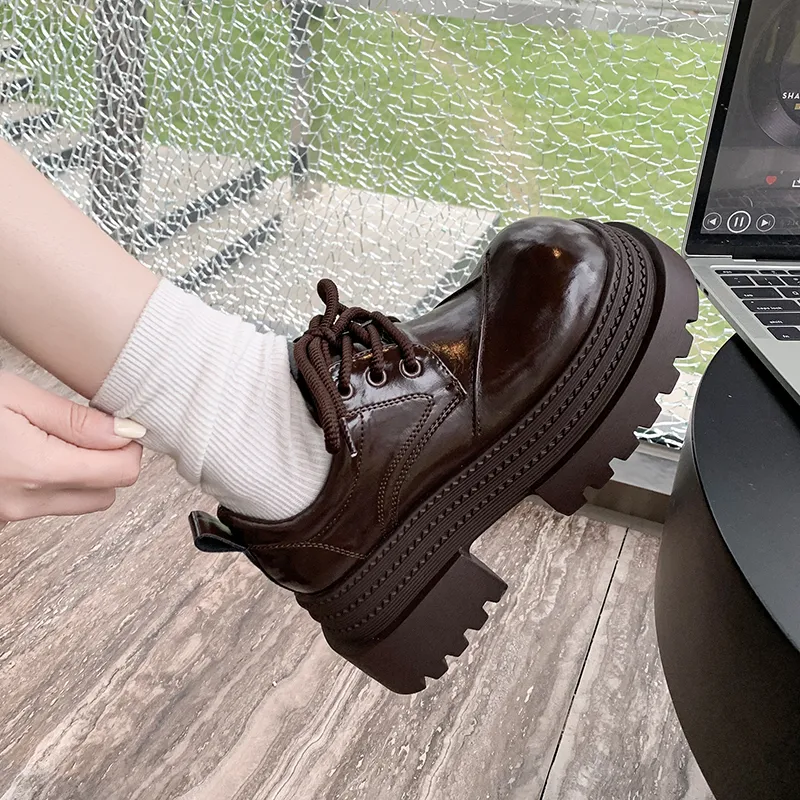 N6N8 Casual Single Shoes Chunky Heel Women's-2