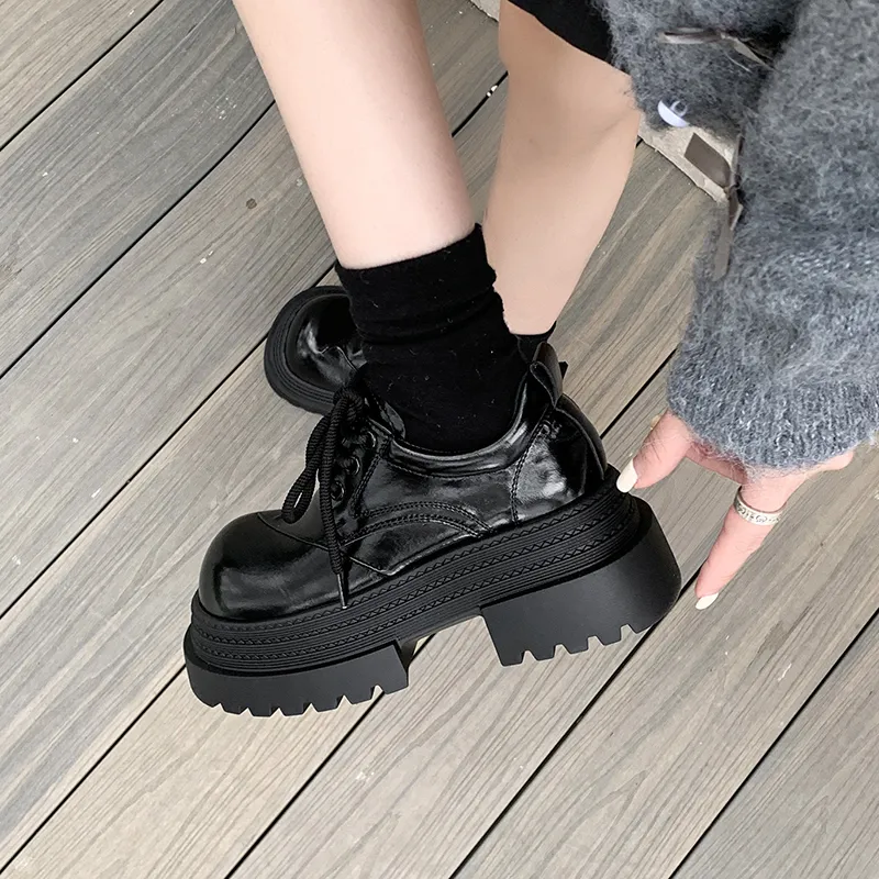 N6N8 Casual Single Shoes Chunky Heel Women's-10