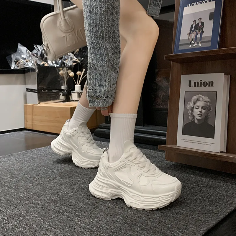 N6N8 Cushioning Lightweight Height Increasing Low-Top Chunky Sneakers Women's-7